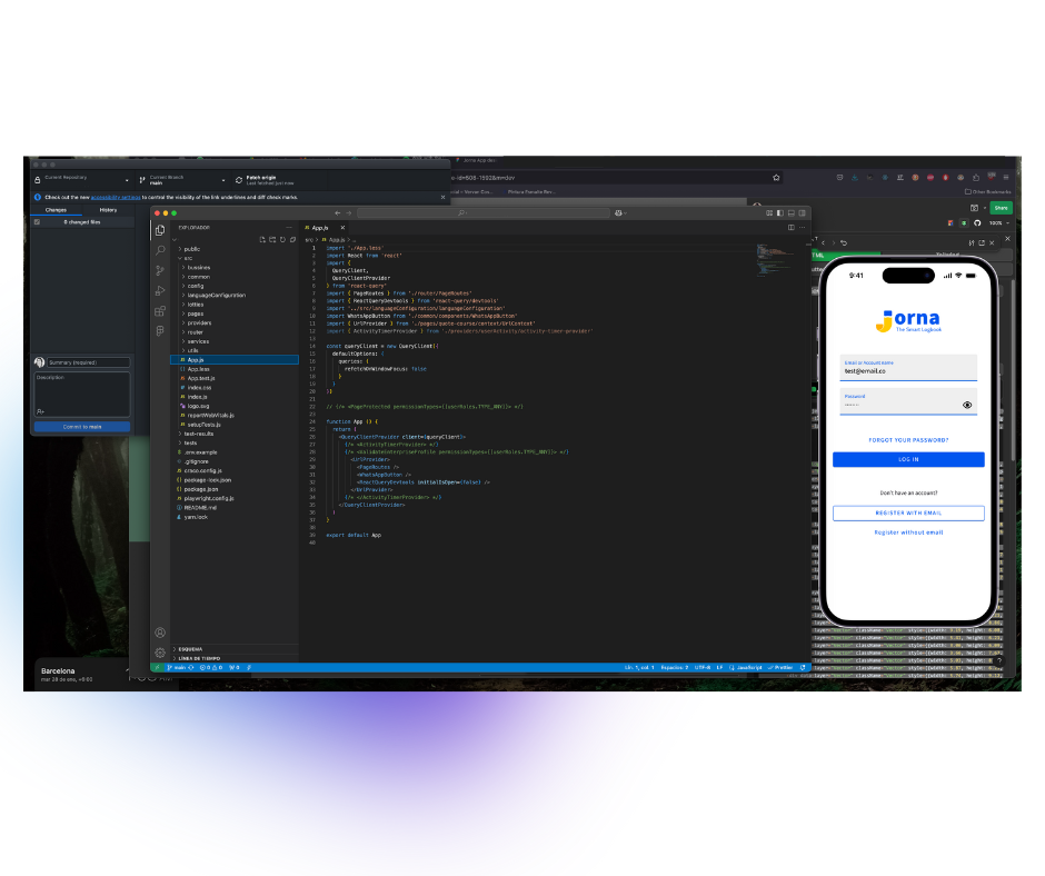 App development guided by the design